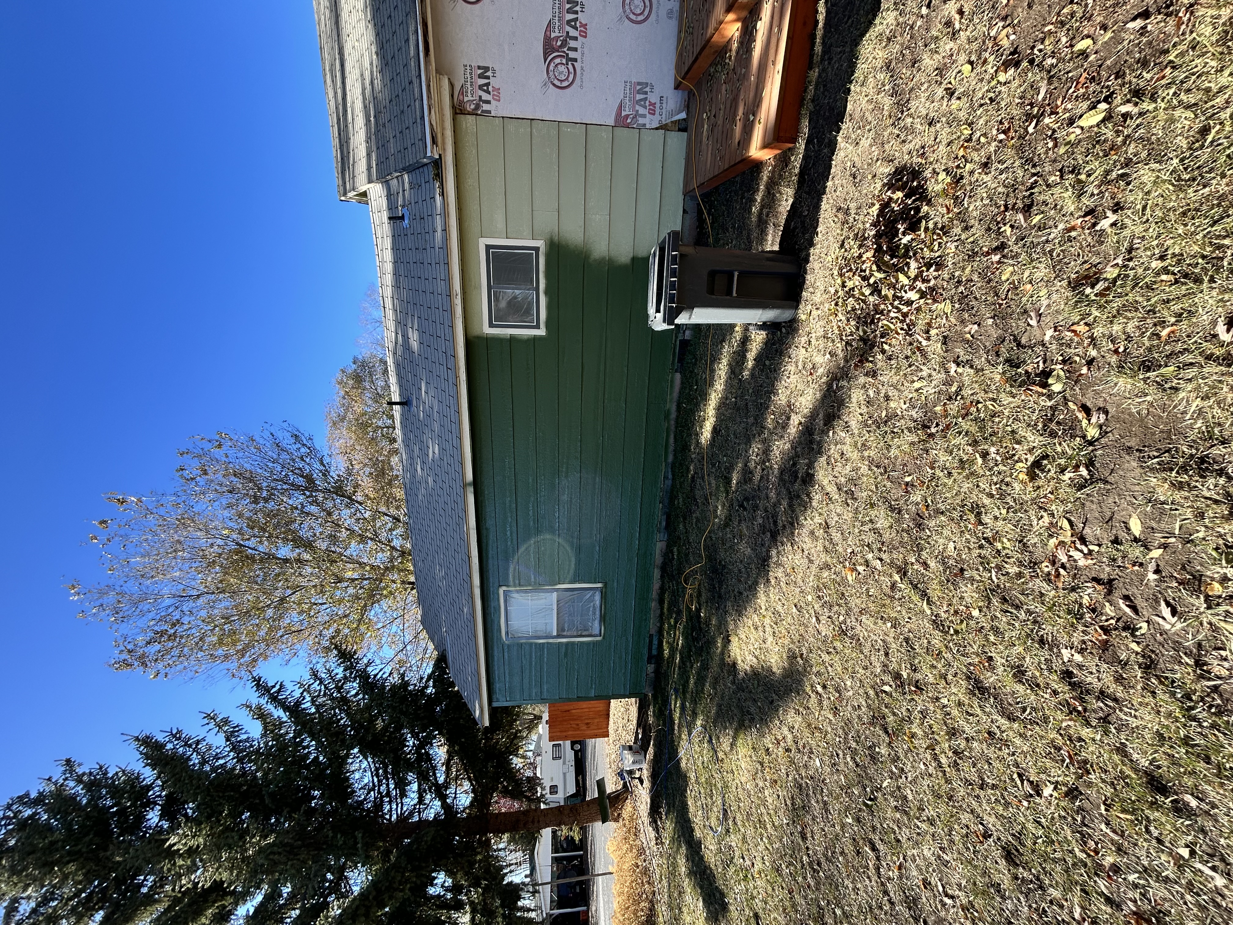 Green house siding – side view before new siding