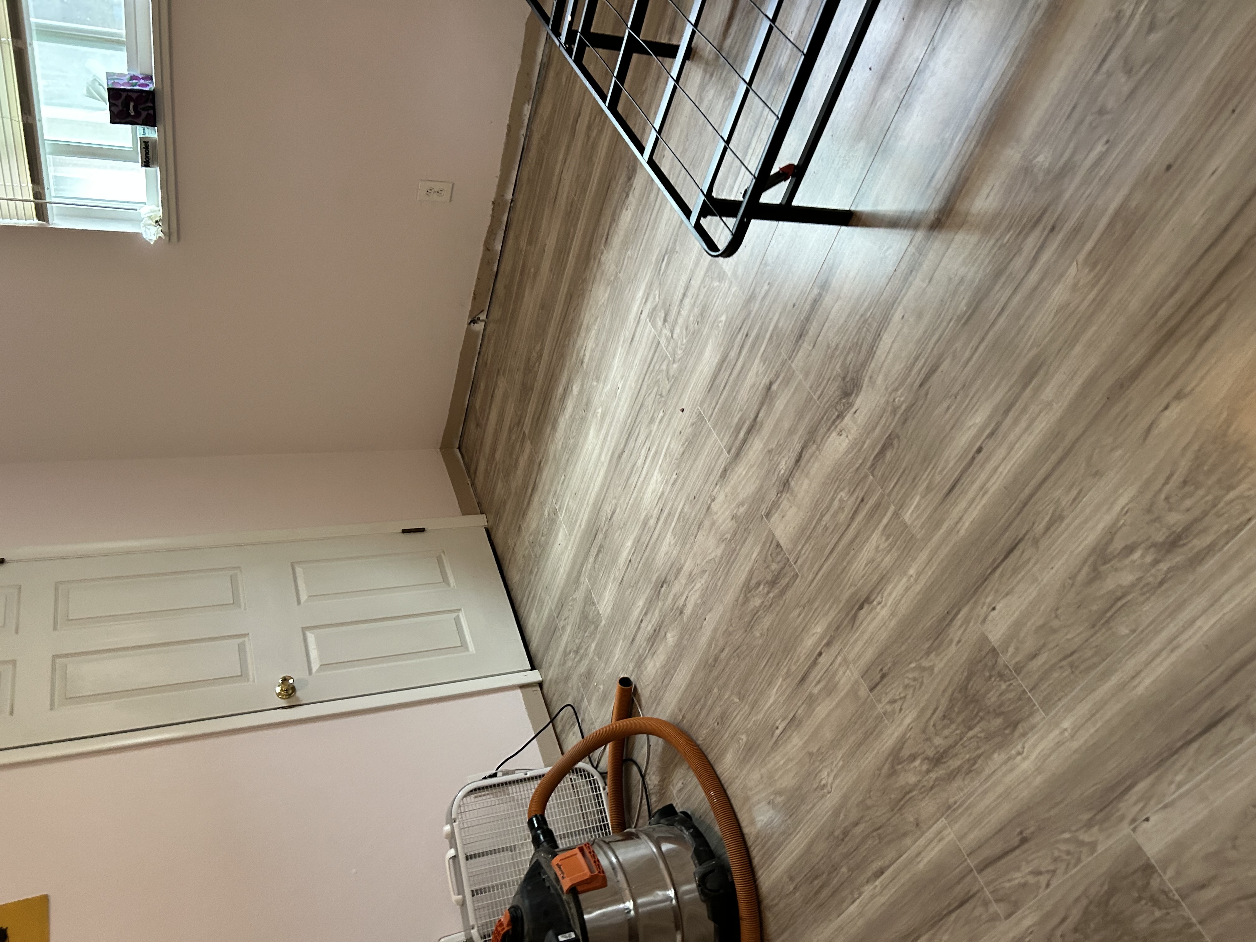 LVP flooring near complete – bedroom